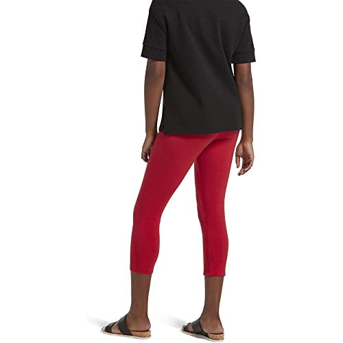 No Nonsense Women's Cotton Capri Legging, Red Hot, XX-Large 