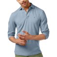 thumbnail image 1 of Tommy Hilfiger Polo de rugby acanalado para hombre, azul, extragrande, 1 of 1