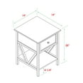 thumbnail image 5 of Pemberly Row 1-Drawer Farmhouse Wood V-Frame End Table in White ( Set of 2), 5 of 10
