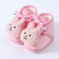 thumbnail image 2 of UngA Baby Booties Baby Booties Cozy Fleece Slippers Soft Baby Shoes With Gripper Soles, Winter Warm Infant Newborn Crib Sock Shoes Pink,13, 2 of 2