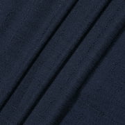Eclipse Samara Solid Blackout Curtains, Single Curtain Panel, 84 Inch Long Blackout Curtains, 42 W x 84 L, Indigo