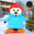 thumbnail image 3 of GOOSH Christmas Inflatable 6 FT Christmas Decorations Penguin with Hat, Outdoor Penguin Decorations with LED Lights, Inflatable Penguin Christmas Outdoor Inflatable Decorations Clearance for Xmas, 3 of 7