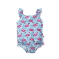 thumbnail image 1 of ZOOCCHINI - Baby Ruffled 1 Piece Swimsuit - Flamingo 6-12M, 1 of 3