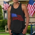 thumbnail image 4 of Caqnni USA 4th of July Tank Top Shirts for Men American Flag Short Sleeve Patriotic Independence Day Tee Top (Black,XXL), 4 of 4