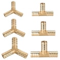 thumbnail image 2 of Bewildely 6 unids/set T Y tipo cabeza de montaje 6mm 8mm 10mm conector de latón cruces de púas empalme en T cola reductora Jardín y Patio, 2 of 6