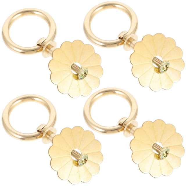 MasteelfCA 4 Pcs Poignées de Meubles Style Européen Poignées de Meubles en Forme de Fleur