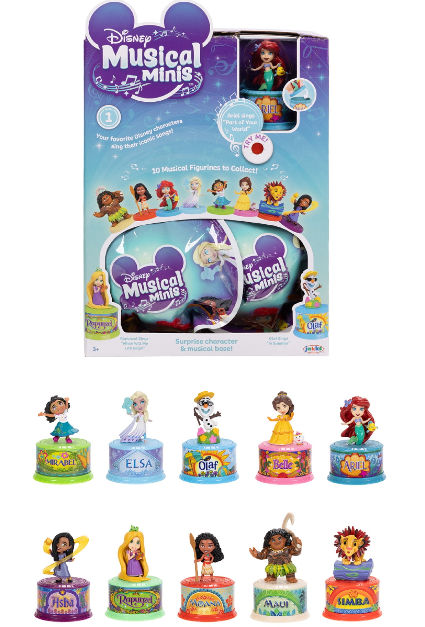 Disney Musical Minis Surprise Collectible Figures Plays