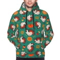 thumbnail image 2 of Bingfone Cartoon Turkey Men's Drawstring Hoodie Long Sleeve Pocket Sweatshirts-Small, 2 of 6