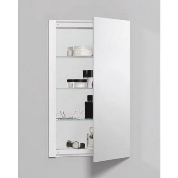 Robern Rc1626d4fp1 R3 16" X 26" X 4" Plain Single Door Medicine Cabinet - Silver
