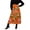 Orange, variant on Womens Skirts Floral Midi A Line Casual Tropical Pattern Stretch Comfortable Soft Lightweight Breathable Pink Skirt XXL