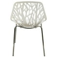 thumbnail image 3 of LeisureMod Modern Asbury Dining Chair with Chromed Legs-Color:White, 3 of 7