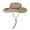 Khaki, variant on FUZHIQ Vintage Western Cowboy Straw Hat for Men Women Curved Brim with Windproof Lanyard, Summer Outdoor Sun Cap for Beach Vacation