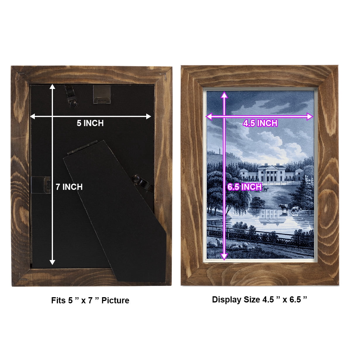 Estate View I -Framed Print w/glass-Walnut