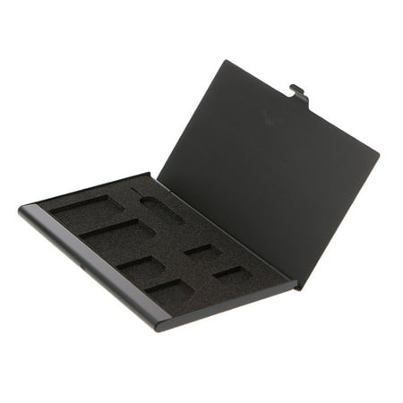 

Monolayer Aluminum Alloy 1 Card Pin + 6 SIM Card Holder Protector Storage Box Ca
