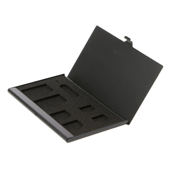 Necvior Sim Card Holder Box for Micro Sim Card Tray with Pin for 6 SIM Card Collection