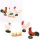 thumbnail image 5 of Juguetes de animales de pollo de granja, 4pcs de animales de granja de vinilo adorno para exposir, 5 of 7