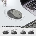 thumbnail image 3 of FOPETT Clavier et Souris Sans Fil Combo - Souris et Clavier Colorés Mignons 2.4G Pleine Taille avec 104 Touches Rondes Machine à Écrire Rétro, 3 of 7