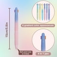 thumbnail image 4 of Shiyou-6 Pcs 4 en 1 Stylos à Bille Multicolores, Stylo Coloré à Pointe Fine 0.5mm avec Encre Longue Durée, Stylo Mignon Rétractable Confort pour Écoles Hôpitaux Infirmières (12 Couleurs), 4 of 4