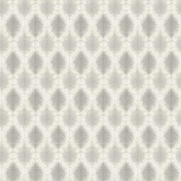3122-10310 Mombi Grey Diamond Shibori Wallpaper with Tie Dyed Alternating Rows in Grey Off White Colors Bohemian Style Prepasted Acrylic Coated Paper