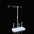 thumbnail image 1 of BUYISI For Home Sewing Machine Spool Kit Adjustable Sewing Machine Needle Thread Bobbin 3 Embroidery Thread Spools Holder Stand White, 1 of 5
