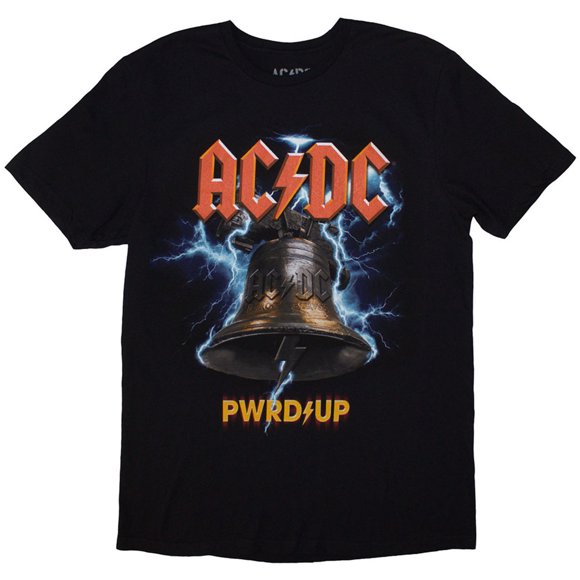 AC/DC  Adult PWRD-UP In Rock We Trust Back Print T-Shirt
