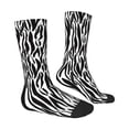 thumbnail image 4 of Yiaed Zebra Print Great elasticity Crew Socks Sports socks for Men and Women, 4 of 5