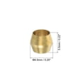 thumbnail image 2 of Unique Bargains 3/16 'id Manchon de Compression Ferrules, 10Pcs Laiton Manchon Ferrules de Compression Raccord Kit d'Assortiment, 2 of 5