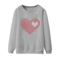 thumbnail image 4 of Gray Sweatshirt for Women's Fashionable Round Neck Casual Valentine's Day Love Print Long Sleeve Top Sweatshirt Women Fall Clothes, 4 of 4