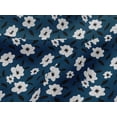 thumbnail image 4 of oneOone Viscose Jersey Teal Blue Fabric Florals Sewing Material Print Fabric By The Yard 60 Inch Wide-YKA, 4 of 5