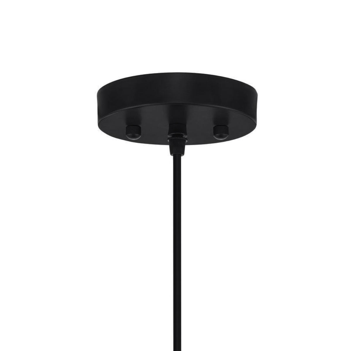 Ceybo 1-Light Black Woven Rattan Pendant Light, Tiered Hanging Chandelier with Adjustable Height for Dining Rooms, Kitchens & Living Spaces