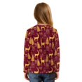 thumbnail image 2 of DISNIMO Deer Tree Print Girls Long Sleeve Shirts with Tie Hem Fall Casual Tops Round Neck Blouse Tops Loose Fits Pullover Tops for Kids Teens Youth, 2 of 8