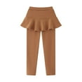 thumbnail image 1 of Esho Girls Casual Warm Fleece Culottes Leggings Kids Winter Thicken Tutu Skirt Tights Long Pants 3-11Y, 1 of 3
