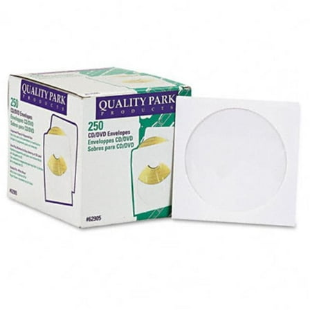 CD/DVD Sleeves  White  250 per Box