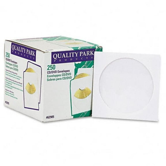 CD/DVD Sleeves  White  250 per Box