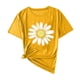 thumbnail image 3 of Camisas de Manga Corta para las Mujeres Moda Casual Impresión Cuello Redondo Suéter Tee Blusas, 3 of 3