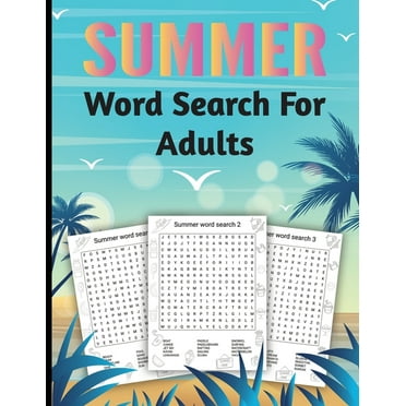 Summer Word Search Large Print: Large Print Word Searches Puzzle Book, (Paperback)