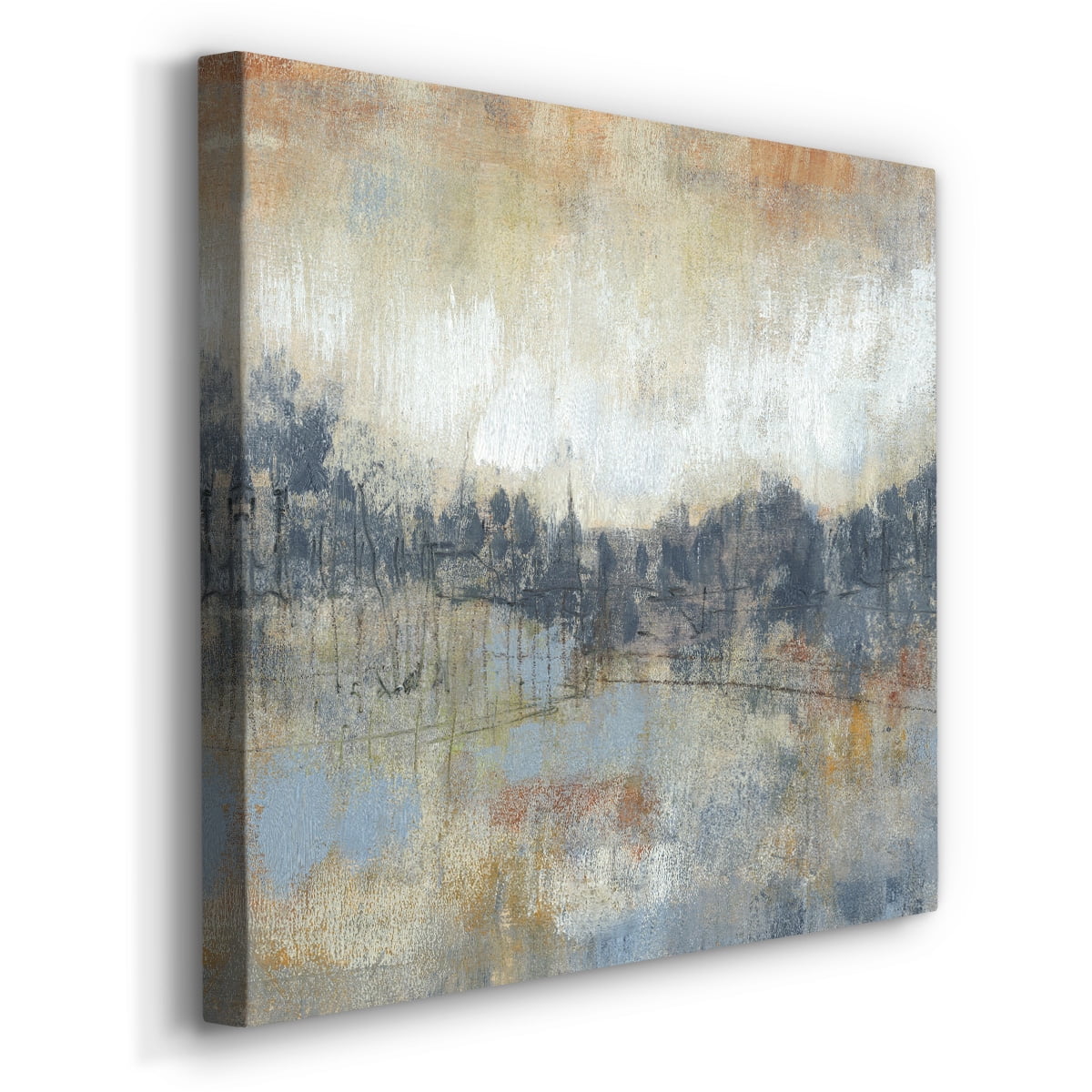 Wexford Home Cool Grey Horizon I-Premium Gallery Wrapped Canvas, 40" x 40" - Ready to Hang