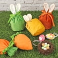 thumbnail image 5 of VETPW 6 Easter Bags Easter Bunny Bags Carrot Bags, Easter Bunny Bags with Ears Velvet Bunny Bags Bunny Ear Bags Easter Gift Bags Easter Sweet Bags Easter Party Bags Candy Bags for Easter Decorations, 5 of 7