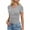 c01Gray, variant on Henley Shirts for Women V Neck Button Down Slim Fit Tops Casual Solid Color Basic Tees Fitted Ribbed Work Tops Blue L