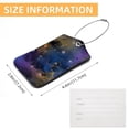 thumbnail image 5 of Square PU Leather Luggage Tags, 2 Pack, with Privacy Cover and Stainless Steel Ring - Suitable for Travel, Backpack, Handbag - Bag Tags, Handbag Tags Universe, 5 of 7