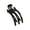 Glossy black-PC8cm three tooth du, variant on Stylish Plastic Resin Hair For Different Hairstyles Lightweight Hair Accessory For Daily Use And Special Event