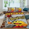 thumbnail image 2 of Pacman Themed Bed Sheet Set Three Piece Set 36x75 In ches Comfortable And Skin Friendly Unique Design Creating A Star Studded Night Home Decor Gifts For Family Friends fans, 2 of 5