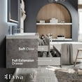thumbnail image 5 of Eviva Surf 57" Cement Grey Modern Bathroom Vanity Set with Integrated White Acrylic Double Sink, 5 of 7