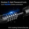thumbnail image 2 of Bike Locks - High Security Bicycle Chain Lock 5-Digit Resettable Combination Anti-Theft Cycle Locks Bike Accessories for Bicycle, Motorcycle, Scooter, 2 of 5