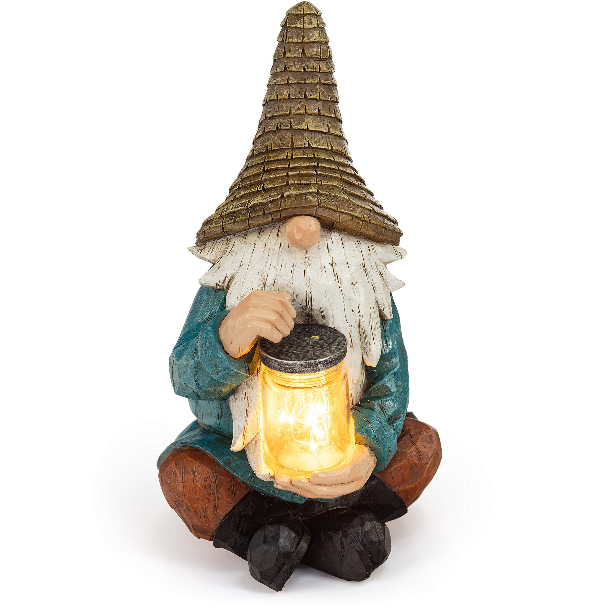 Dawhud Direct Vp Home Firefly Jar Gnome Solar Powered Led Outdoor
