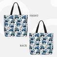 thumbnail image 2 of Hirioo Blue Excavator for Tote Bag for Women, Quilted Shoulder Bag with Zipper, Large Capacity Handbags for Casual, Travel, Work, 2 of 7