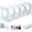 White, variant on Elezeal Clear Acrylic 4-Slot Desktop Bookends, Desk File & Magazine Holder Organizer for Home and Office