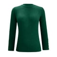 thumbnail image 5 of Ecqkame Fall Sweaters For Women 2024 Knitted Turtle Neck Solid Color Top Button Cuff Long Sleeved Casual Base Sweater A-Army Green XL, 5 of 5