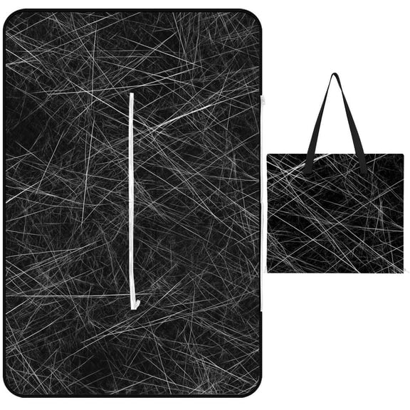 Colored Grid Geometry Picnic Blanket Waterproof Outdoor Beach Blanket Hand-held Pad Suitable for Travel, Camping, Beach, Family Gatherings