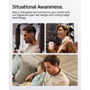 SHOKZ New OpenFit 2+ Open-Ear Headphones, Dolby Audio Enabled, Comfortable Earbuds with Soft Ear Hooks, 48H Playtime, IP55 Water-Resistant, USB-C Fast Charging, Wireless Charging, Gray